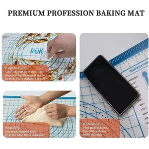 <span class=keywords><strong>Tapis</strong></span> de pâtisserie en silicone avec mesures RUK, grand, épais, antiadhésif, pour étaler la pâte, 20 x 28 pouces, <span class=keywords><strong>silpat</strong></span> - Product Image 5