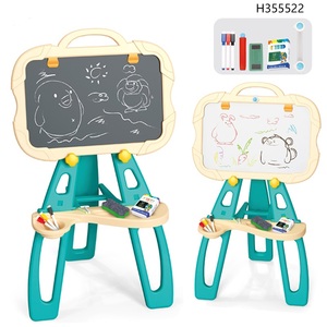 <span class=keywords><strong>2</strong></span>-In-1 Kinderen Tekentafel & Ezel, Dubbelzijdig Schoolbord Whiteboard Met Stabiele Stand & Art Benodigdheden, Educatief Speelgoed Cadeau - Product Image 2