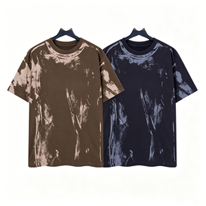 T-shirt unisexe de luxe à manches courtes avec impression graphique illusion 26SS, streetwear décontracté - Product Image 1