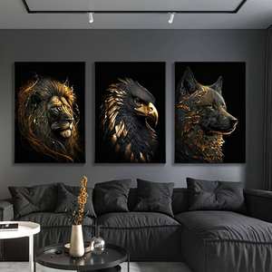 Nuevos diseños moda estética Animal arte impresión imágenes creativas póster pared arte cristal porcelana decoración pintura - Product Image 1