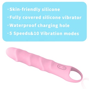 Vibratore a Bacchetta Impermeabile con Dildo per Punto G Completamente Rivestito in Silicone Ricaricabile, Giocattoli Sessuali Portatili per Donne - Product Image 4