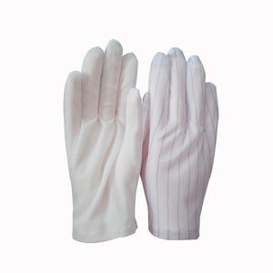 Guantes de Jardinería Blancos a Rayas, Antiestáticos, de Poliéster Tejido, Impermeables, Recubiertos de Silicona, Transpirables, con Puntos Antideslizantes, Protección Contra el Polvo - Product Image 2