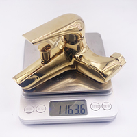 ITALOMIX Mitigeur thermostatique de luxe 3 voies pour bain et douche, mural, en alliage de zinc doré brossé, robinet de douche chaud/froid avec valve en céramique
