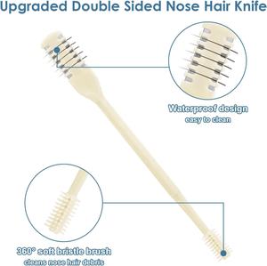 Alat Pemotong Bulu Hidung 2-in-1 Warna-warni, Pisau Hidung Dua Sisi, Penghilang Bulu Lubang Hidung 360 Derajat, Sikat Pembersih Lembut - Product Image 4