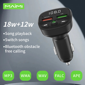 Chargeur de voiture rapide Maimi 18W avec émetteur FM, double lecteur USB MP3, prise en charge de la lecture de musique sur <span class=keywords><strong>carte</strong></span> TF et clé USB, appels mains libres - Product Image 2