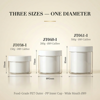 Grand pot cosmétique en PET 150g 200g 300g, idéal pour lotion corporelle, masque capillaire, gommage, pot en plastique, chaîne d'approvisionnement, faible MOQ, logo personnalisé