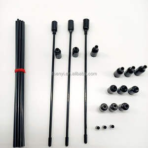 Brinquedo gato Provocando Vara Peças OD 4mm L 50CM Preto ABS Plástico Duro Tubo Suporte Rod Ordenado Separadamente Superior e Inferior Pipe Caps - Product Image 1