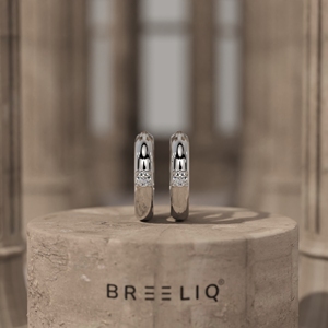 Boucles d'oreilles créoles en or massif 14 carats avec diamants taille baguette, style Huggie élégant, bijoux de luxe raffinés pour femme, cadeau d'anniversaire de mariage - Product Image 4