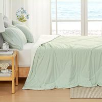 Couvertures rafraîchissantes pour les personnes qui ont chaud la nuit et souffrent de sueurs nocturnes, couette d'été légère vert menthe crème pour lit Queen Size, respirante et douce