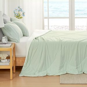 Mantas refrescantes para personas que duermen con calor <span class=keywords><strong>y</strong></span> sudaciones nocturnas, edredón de verano color verde menta claro para cama tamaño Queen, transpirable <span class=keywords><strong>y</strong></span> suave - Product Image 3