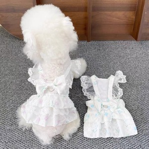Spring Summer Floral Lace Dress For Small Medium Dogs Breathable <b>Princess</b> Cut Pet <b>Clothes</b> - Product Image 1