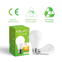 Bombilla LED HELI 3W E27 A60, Luz Blanca Fría de 6500K, Ra 80, Sin Parpadeo, Función de Memoria, Lámpara LED para Iluminación del Hogar y la Oficina
