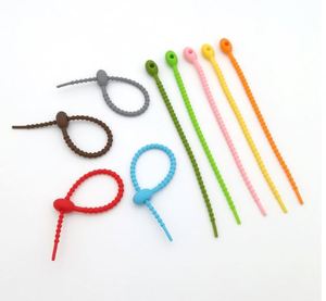 สายรัดซิลิโคนอเนกประสงค์แบบปลดได้ หลากสี สำหรับใช้ในบ้านและสำนักงาน - Product Image 2