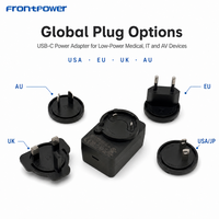 Chargeur PD 20W USB C 5V 3A/9V 2.22A/12V 1.66A/15V 1.33A Prise interchangeable pour petits appareils électroménagers avec UL/CE/UKCA/SAA