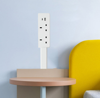 Adaptateur de prise électrique de type UK, multiprise rotative, rallonge de prise britannique, prise britannique 240V