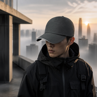 Casquette de course professionnelle noire à bord sans couture, bordure sandwich blanche, en polyester imperméable, chapeau de sport ajustable, vente en gros