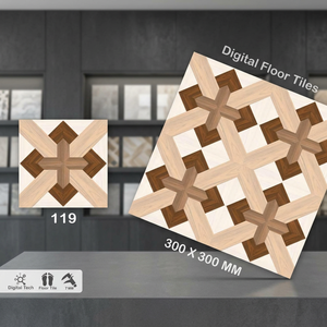 Carreaux de sol en céramique marron de marque Vistaar 300x300mm Digital 12x12 Glazed 30x30 Prêt pour l'exportation depuis l'usine indienne de Foshan - Product Image 4