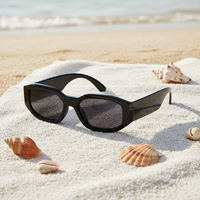 Lunettes de soleil polarisées UV400 pour femmes, marque privée 2026, monture épaisse rectangulaire de haute qualité, lunettes de soleil tendance pour femmes et hommes