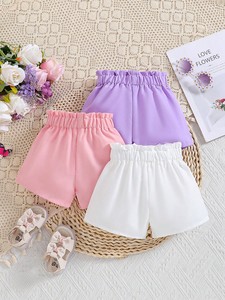 Shorts décontractés simples pour bébés filles, lot de 3 - Product Image 2