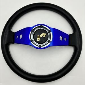Volante Deportivo Universal de 14 Pulgadas y 4 cm de Profundidad, en Forma de Plato, de PU Azul, para Barcos - Product Image 2