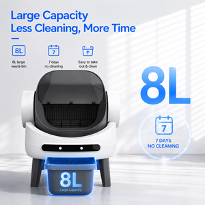 Lettiera Automatica <span class=keywords><strong>per</strong></span> <span class=keywords><strong>Gatti</strong></span> con Pulizia Automatica, Controllo tramite APP, Monitoraggio del Peso, Ultra Silenziosa, Adatta <span class=keywords><strong>per</strong></span> <span class=keywords><strong>Gatti</strong></span> di Taglia Media e Gattini - Product Image 2