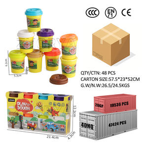 Zhorya mainan kerajinan anak-anak, 8 buah Diy warna kerajinan tangan air kering tanah liat lembut Montessori - Product Image 6