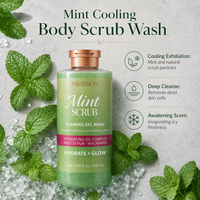 Gel Douche Exfoliant Hydratant et Rafraîchissant à la Menthe Poivrée OEM, Marque Privée, Vente en Gros pour Salons et Spas