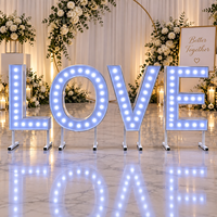 Lettres et chiffres lumineux LED géants en acrylique et métal pour enseignes, 3ft, 4ft, 5ft, pour enseignes nominatives, 'Oh Baby', 'Marry Me'