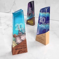 Trophée en cristal de laboratoire personnalisable, médaille écologique, récompense créative, employés exceptionnels, cadeaux d'affaires haut de gamme