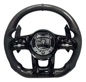 Volant sport <span class=keywords><strong>AMG</strong></span> en cuir et fibre de carbone pour <span class=keywords><strong>Mercedes</strong></span> Benz <span class=keywords><strong>C</strong></span> E S G GLE GLS GLC CLS W213 W222 W205 C63, nouvelle édition améliorée - Product Image 2