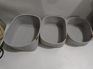 Umwelt freundlicher Jute-und Baumwoll seil Großer Aufbewahrung skorb mit Ohr griff Kunden spezifische Farben Designs, Abmessungen Zubehör - Product Image 4