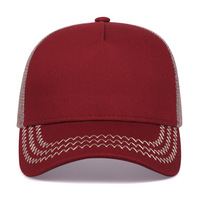 Gorra Trucker de 5 Paneles, Lona y Malla, Espuma, Lisa, para Viajes, Béisbol, Verano, para Hombre, con Logotipo Bordado Personalizado, Formal, Deportiva, Casual