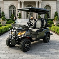Voiturette de golf électrique 4 places 72V Lithium avec couleur de carrosserie personnalisable, boîte de rangement arrière supplémentaire, certifiée DOT