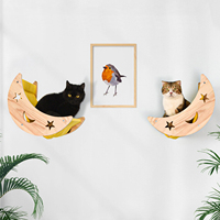 Meubles en bois au design luxueux perchoir de fenêtre en forme de lune pour chat Installation facile lit suspendu intérieur hamac pour chat pour chats lits pour animaux de compagnie