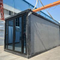 Conteneur pliable de 20 pieds et 40 pieds, bureau, panneau sandwich, maison mobile préfabriquée, dortoir, camp pétrolier, conteneur d'expédition sur le terrain