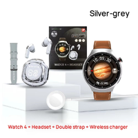 Reloj Inteligente con Auriculares TWS, Correas Dobles, Esfera Redonda, Resistente al Agua, Monitor de Ritmo Cardíaco, Monitor de Sueño, Rastreador de Actividad Física para Hombre