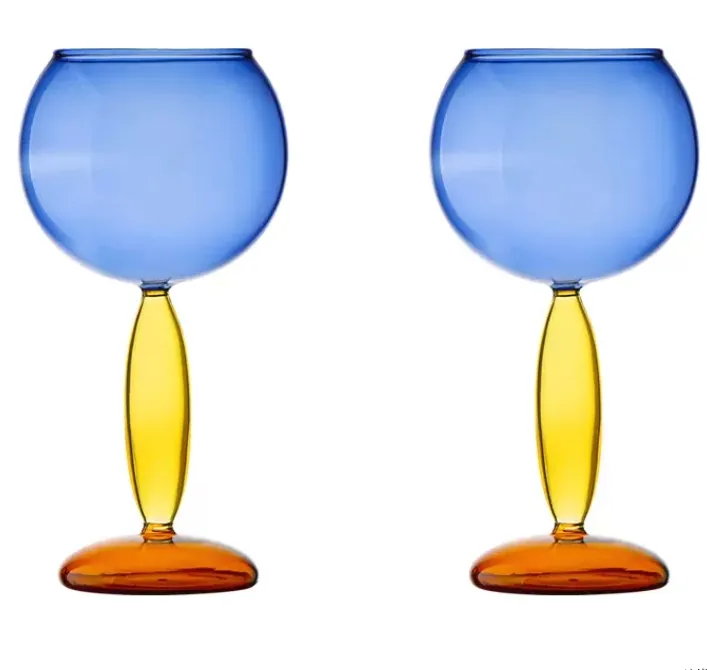 कस्टम रंगीन ग्लास ग्लास लीड-मुक्त क्रिस्टल इंद्रधनुष शैंपेन लंबा चश्मा
