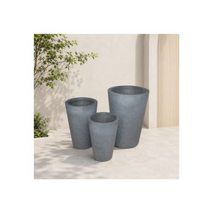 Ready Ship Fiberglass Eco-Friendly Plant Containers Set Patio Balcony Lobby <b>Garden</b> Lightweight Durable Weather Resistant Design - Product Image 1