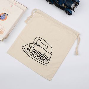 Bolsa de tela de algodón resistente con cordón para zapatos, para lavandería de hotel, precio de fábrica - Product Image 4