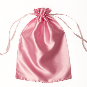 Custom Satin Drawstring Bag Wig Storage Pouches Satin Drawstring Bags <b>Underwear</b> Lingerie Dust Packaging - Product Image 3