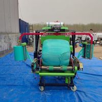 Machine à ensiler et à emballer le foin électrique compacte, avec film scellé pour la ferme, entièrement automatique et à haute efficacité