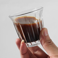 Tasse à café en verre peinte à la main de haute qualité tasse à café expresso latte tasse en verre pour boissons