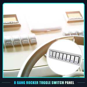 Offre Spéciale bon <span class=keywords><strong>prix</strong></span> <span class=keywords><strong>voiture</strong></span> universelle 12V 24V 8 Gang aluminium lumière LED interrupteur à bascule panneau bascule tableau <span class=keywords><strong>de</strong></span> bord 5 Pi - Product Image 6
