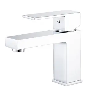 Tengbo-grifo monomando de latón para lavabo, grifería de fregadero de agua montada en cubierta, cromado, con palanca única, a buen precio, TB-3051