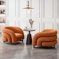 Französischer Creme-Stil Lässiges Lammfell-Einzelsessel-Multifunktionssofa für Büro, Kleine Wohnung, Schlafzimmer, Gemütliches Stoffsofa für Zuhause