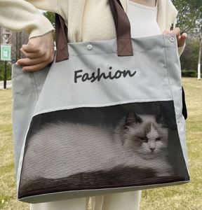 Ready Stock Crossbody Backpack Portable Outdoor <b>Cat</b> Carrier Oxford Cloth Large Capacity Lightweight Hand <b>Carry</b> Tote <b>Bag</b> - Product Image 4
