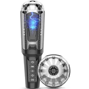 Electric Pocket Pussy Herren Abnehmbarer Stroker Sexspielzeug 4 Saug-und 10 Vibrations modi Automatisches Saugen Männlicher Masturbation becher