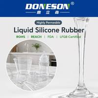 Caoutchouc de silicone liquide fumé transparent (LSR) haute transparence haute résistance FDA LFGB pour ustensiles de cuisine et produits d'alimentation pour bébés
