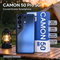 Techno Camon 50 Pro 5G Deca Core 50MP Smartphone Intelligent 16 Go + 1 To Android 15 LTE CDMA 90Hz LED Charge Rapide Business Espagnol