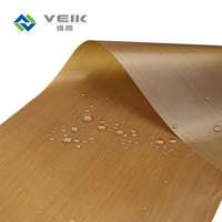 Isolation imperméable antiadhésif haute température ignifuge feuille de ptfe rouleau de tissu ptfe enduit tissu de fibre de verre
